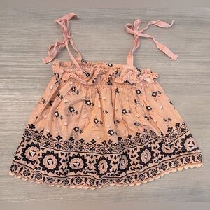 Spell & the Little Gypsies Lionheart Peach Girls’ Top Boho Bohemian sz 6 organic